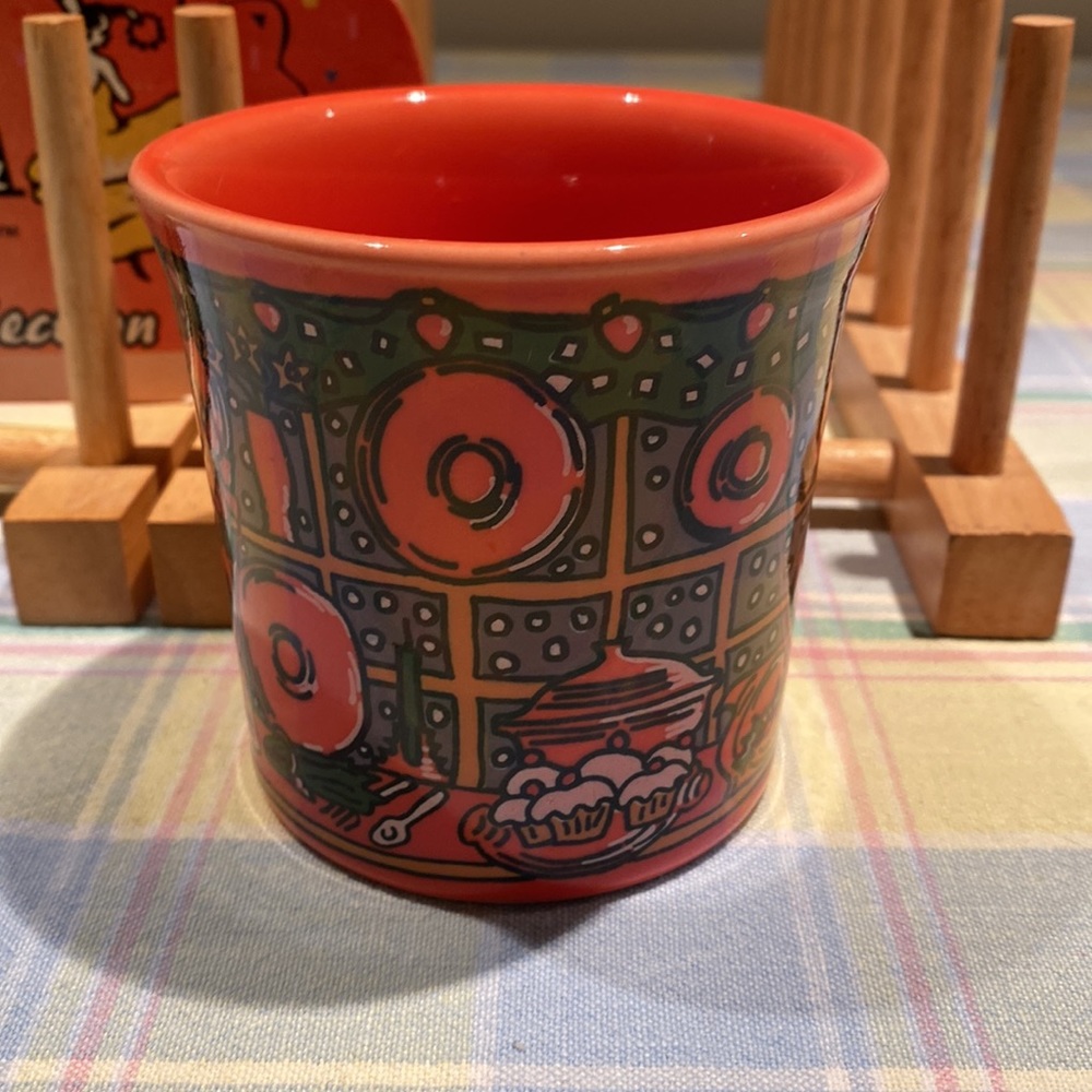 Fiestaware persimmon Christmas mug made for Betty Crocker. Perfect condition - Picture 2 of 6